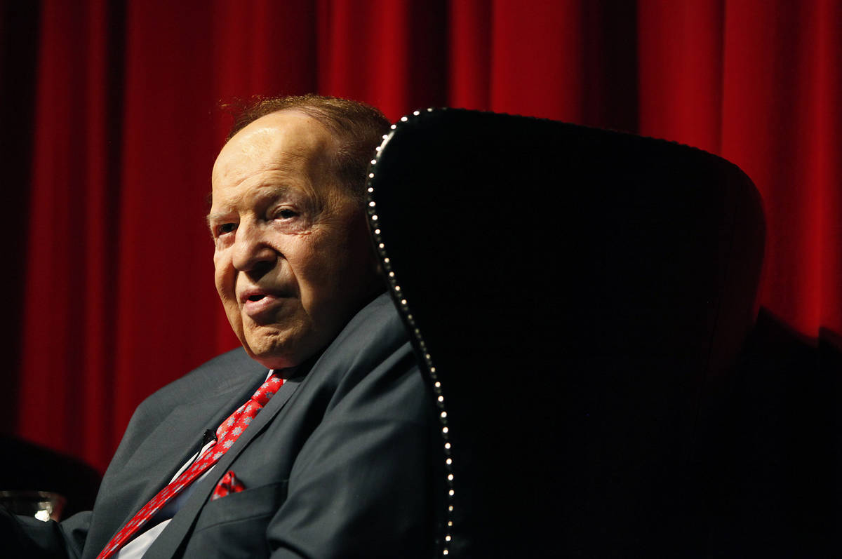 Las Vegas Sands Corp. Chairman and CEO Sheldon Adelson speaks to students at the University of ...