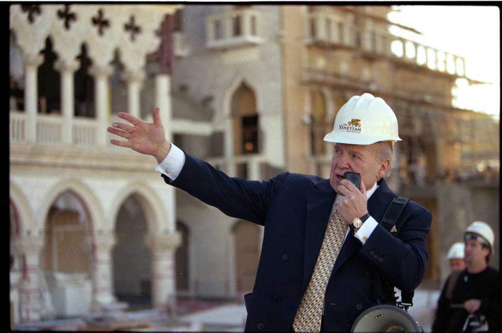 Las Vegas Sands Inc. Chairman and CEO Sheldon Adelson leads media on a tour of The Venetian con ...