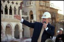 Las Vegas Sands Inc. Chairman and CEO Sheldon Adelson leads media on a tour of The Venetian con ...