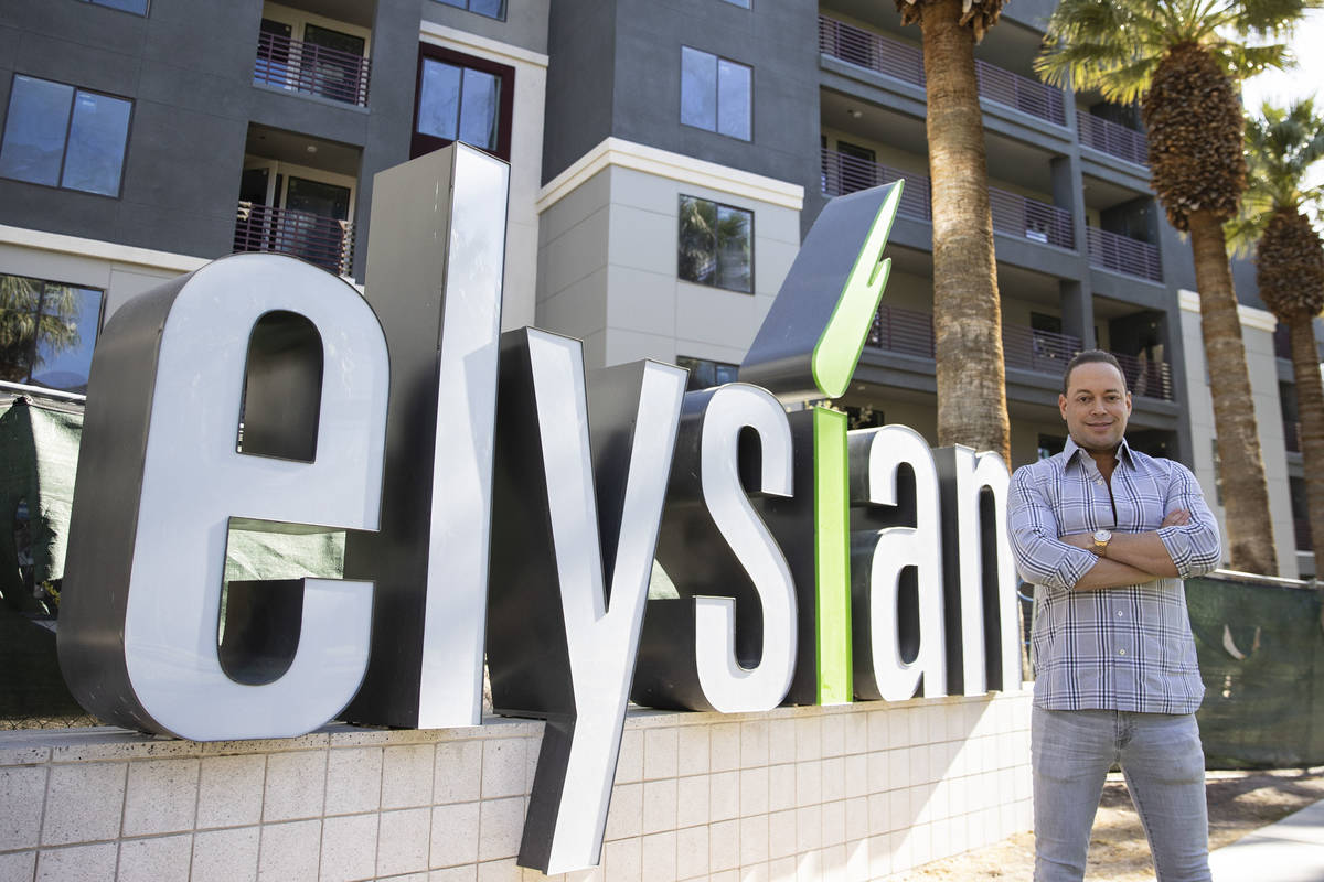 Eric Cohen, cofounder of The Calida Group, poses for a photo outside of Elysian at Hughes Cente ...