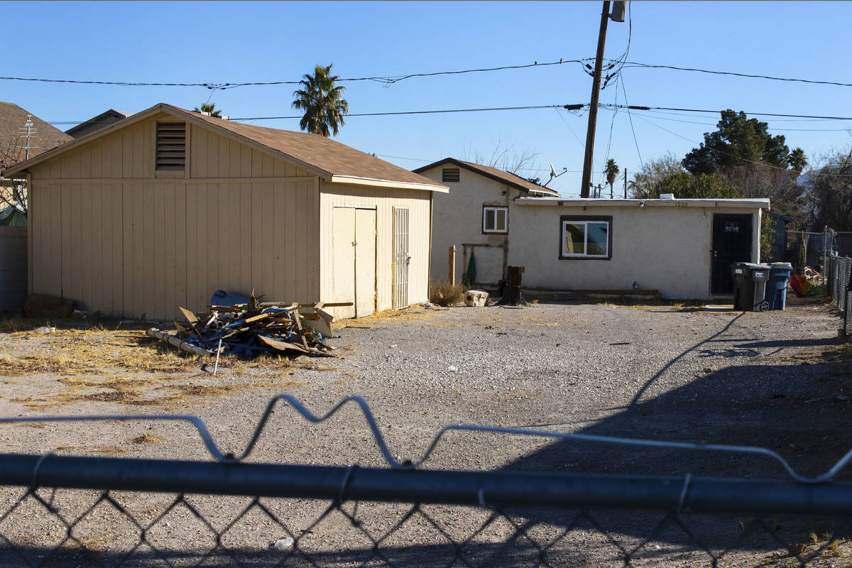A small house at 1904 Hoover St. is photographed, on Friday, Jan. 15, 2021, in North Las Vegas. ...