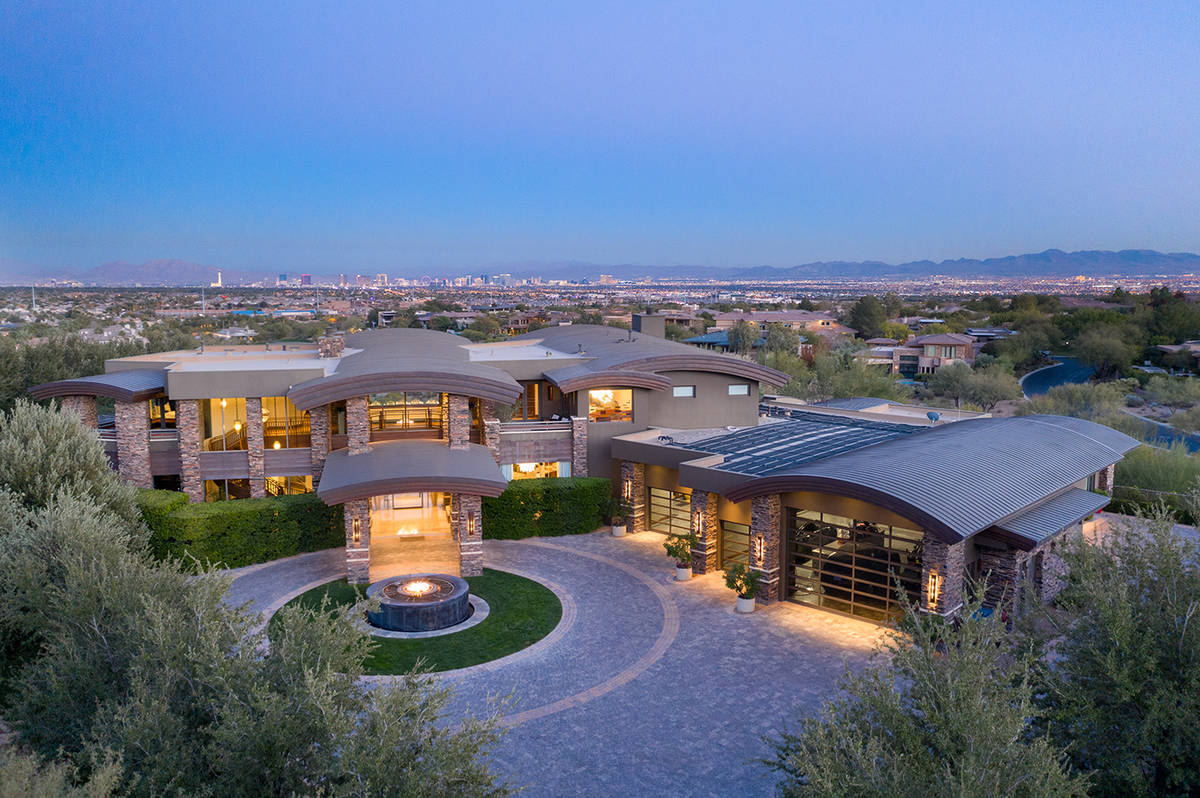 The mansion at 7 Falcon View Court in Las Vegas, seen here, sold for $14.5 million in 2020. (Th ...