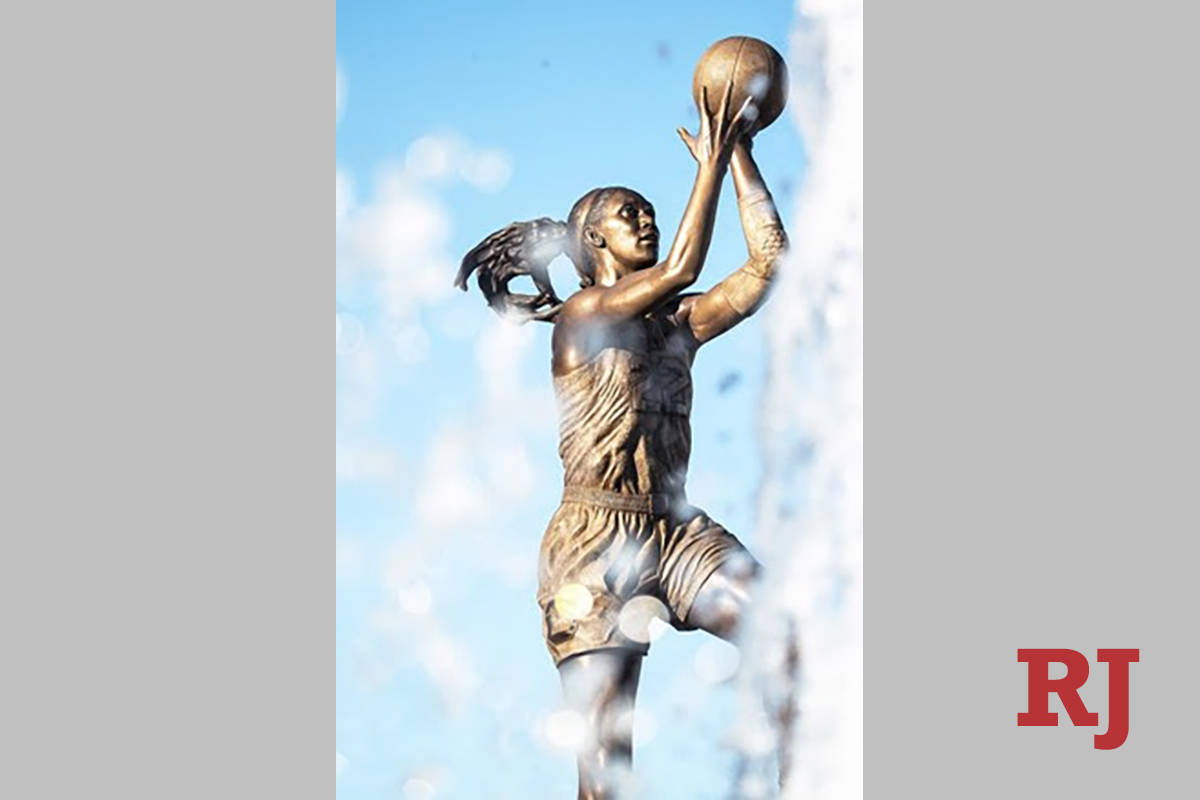 A'ja Wilson statue at the University of South Carolina. (Las Vegas Aces)