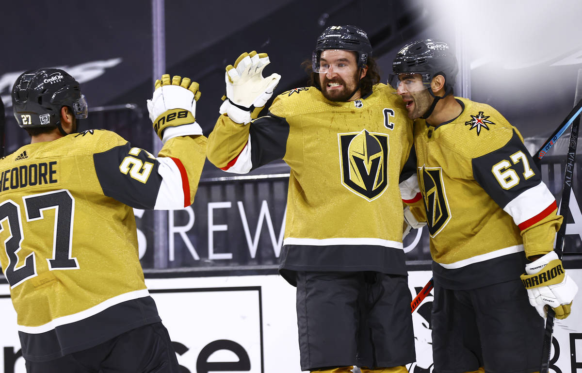 Golden Knights Go Gold Saturday Night As VGK Tie Score Late In Game, Win  Seven Seconds Into OT Against Anaheim Ducks - LVSportsBiz