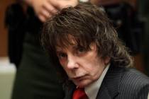 FILE - In this May 29, 2009 file photo, music producer Phil Spector sits in a courtroom for his ...