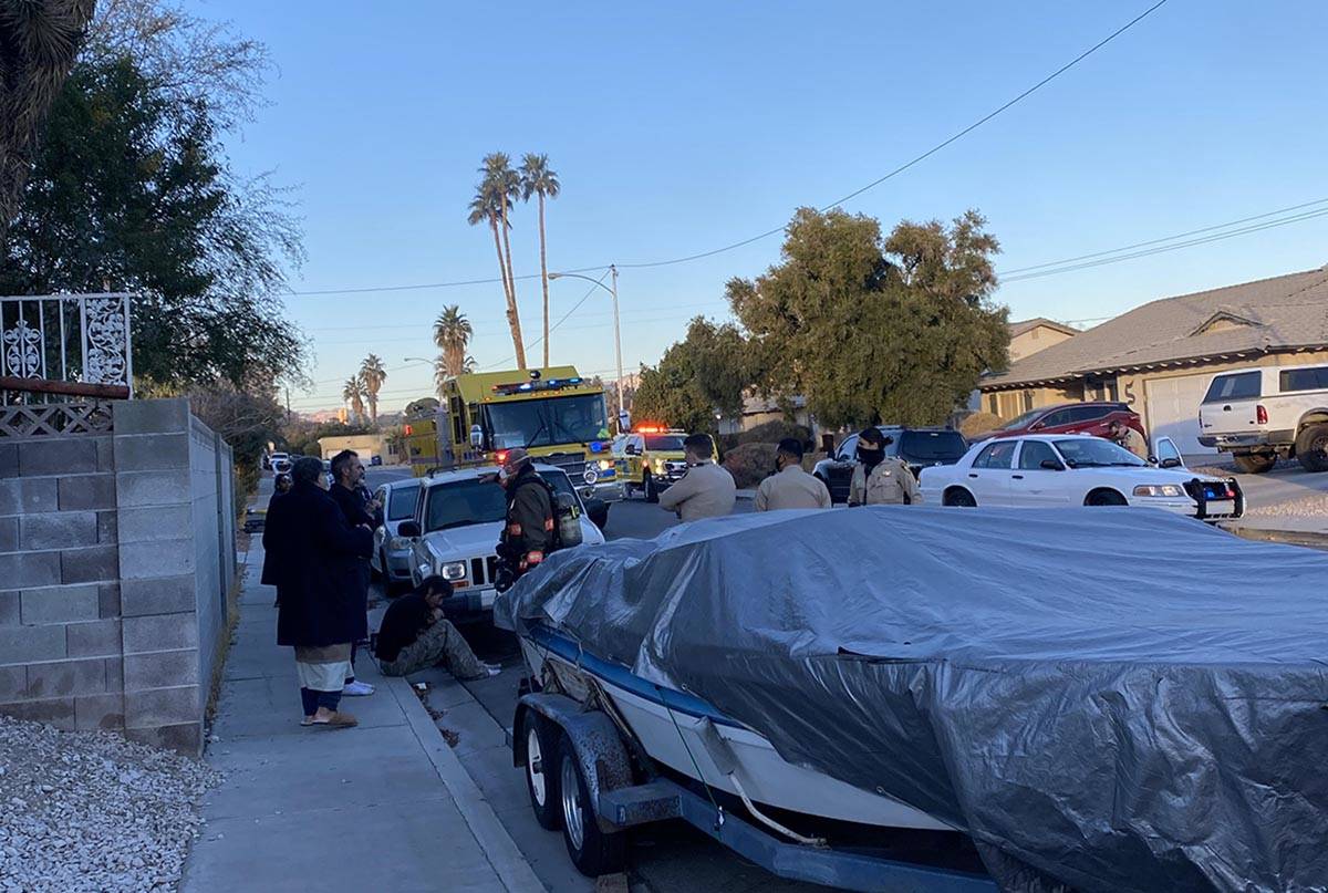 Clark County firefighters were on the scene of a fire in the 3700 block of Edison Avenue, near ...