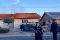 Clark County firefighters were on the scene of a fire in the 3700 block of Edison Avenue, near ...