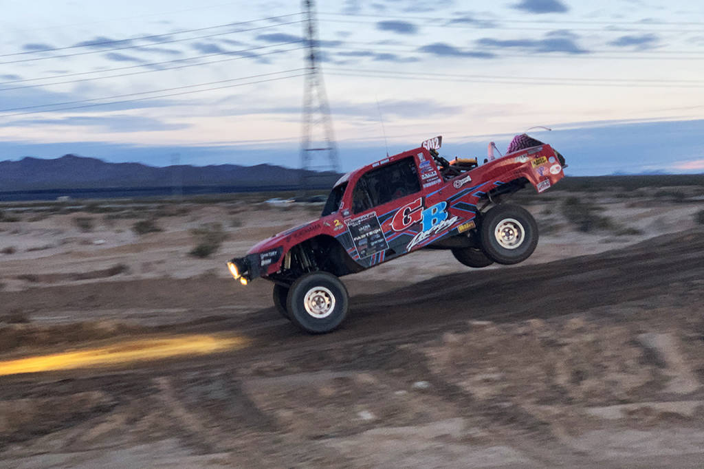 A driver in the Mint 400 is shown on Saturday, March 9, 2019, at Primm Valley Resort, outside L ...