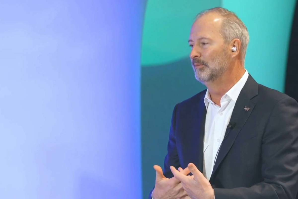 Steve Hill, president and CEO of the Las Vegas Convention and Visitors Authority, speaks at Pre ...