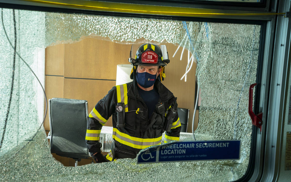 Peter Krause is shown in the season premiere of "9-1-1." (Fox)