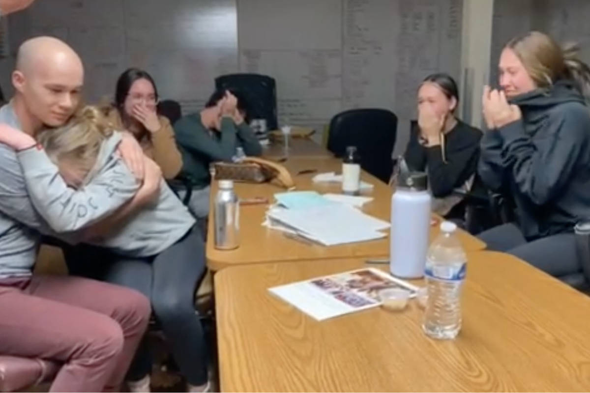 In this image from the video provided by Ryan Wolfington, the Las Vegas family of Kyle Komoto l ...