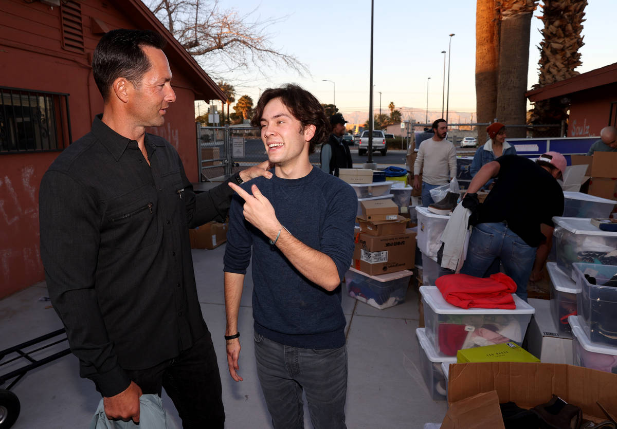 Kyle Kimoto visits with his son Kru Kimoto, 17, at Jewel's Marty Hennessy Inspiring Children Fo ...