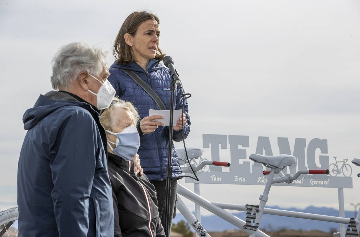 (From left) John, Susan and Donna Trauger offer family recollections of Tom Trauger during the ...