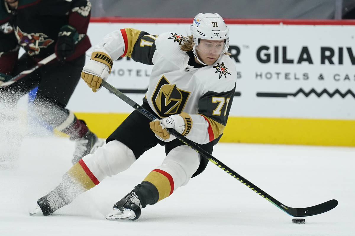Vegas Golden Knights center William Karlsson (71) in the second period during an NHL hockey gam ...