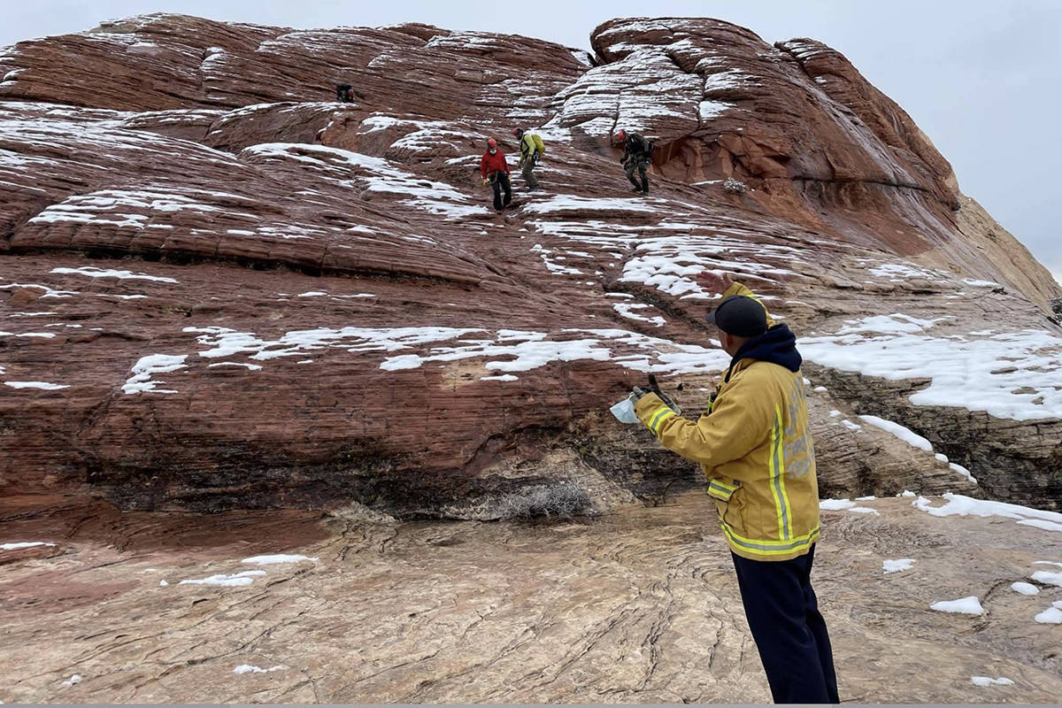 An injured hiker was rescued near Red Rock Canyon National Conservation Area on Monday, Jan. 25 ...