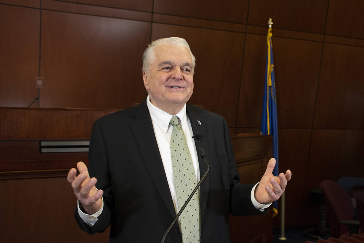 Gov. Steve Sisolak will give his 2021 State of the State address Tuesday night in a pre-recorde ...