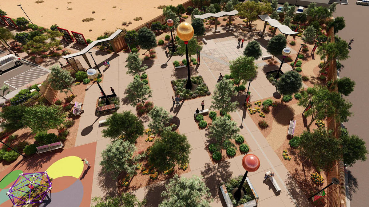 Artists rendering of the future Historic Westside Legacy Park in Las Vegas. (City of Las Vegas)
