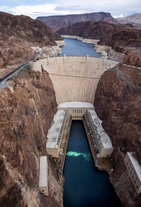 Current water levels on Lake Mead for the upcoming accumulation projections can be seen well fr ...