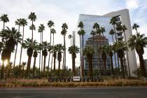 A view of the Hughes Center office park in Las Vegas on Thursday, Jan. 28, 2021. (Chase Stevens ...