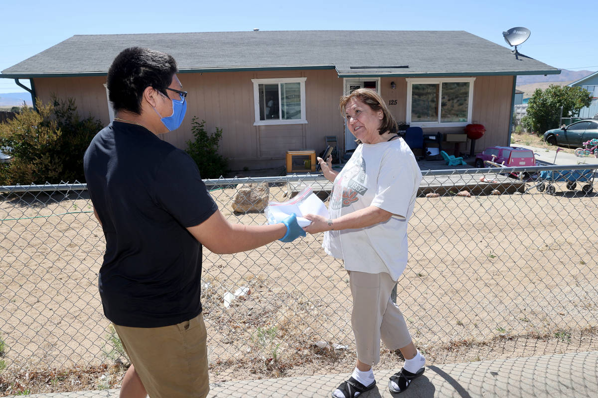 Darren Mauwee, 14, a member of Reno-Sparks Indian Colony's United National Indian Tribal Youth ...