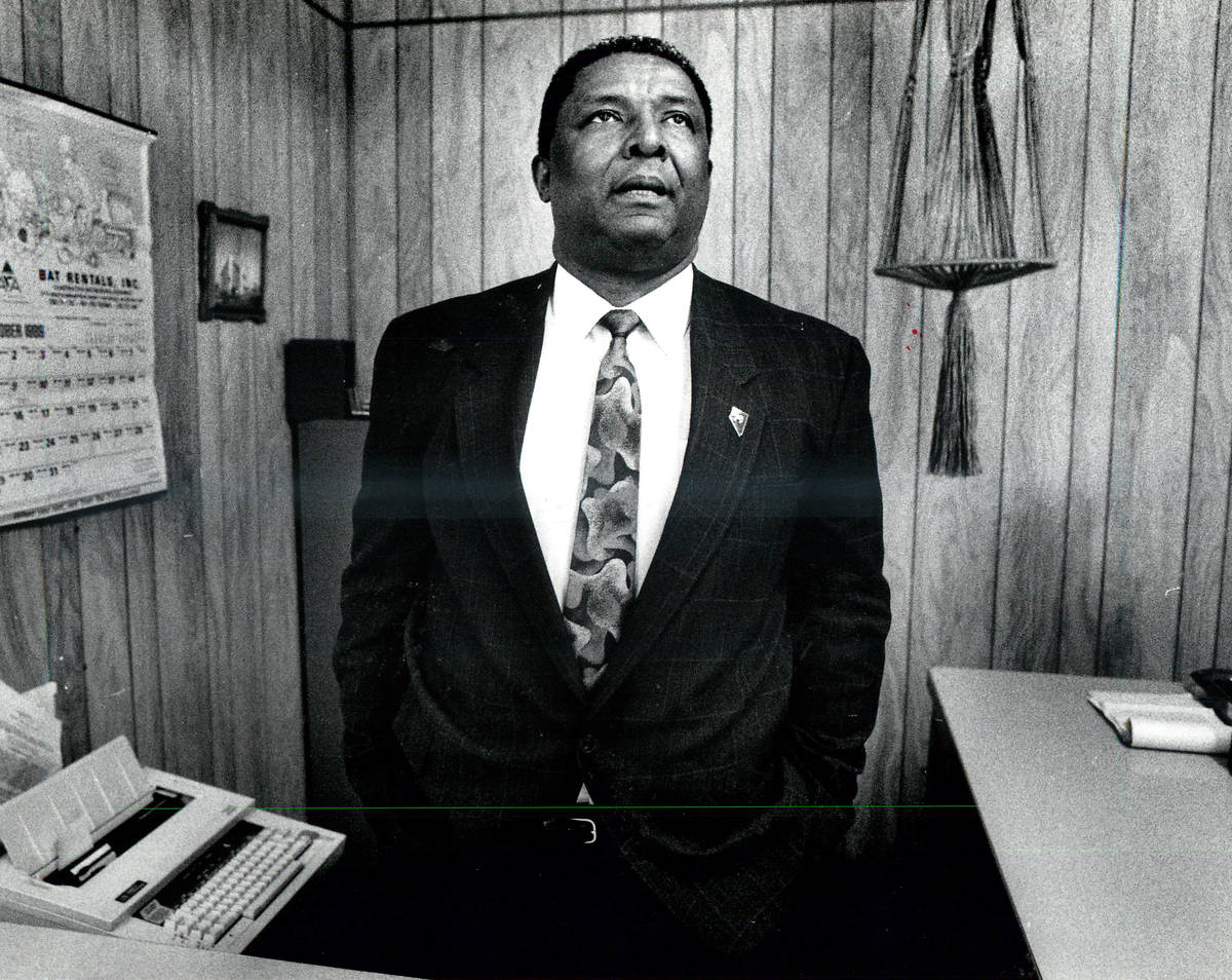 Nevada state Sen. Joe Neal poses for a portrait in 1989. (Review-Journal file)