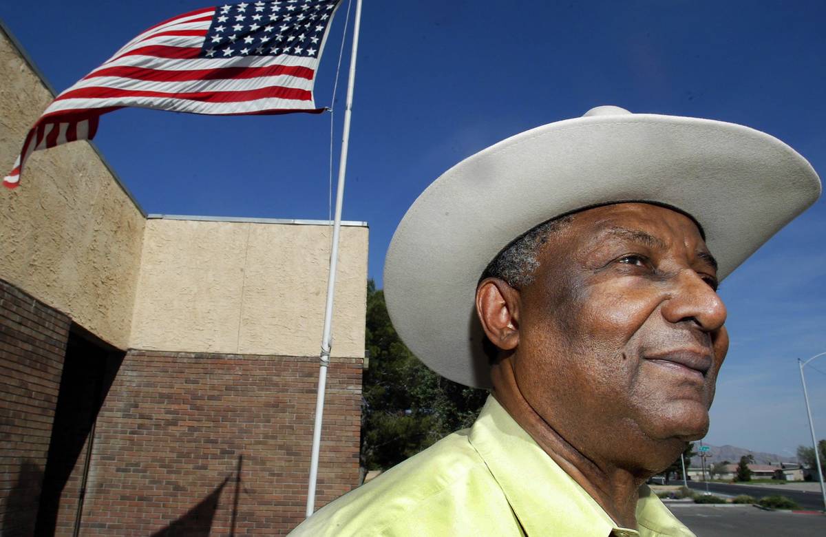 Nevada state Sen. Joe Neal is pictured outside the Elks Lodge at 600 W. Owens on Wednesday, Ma ...