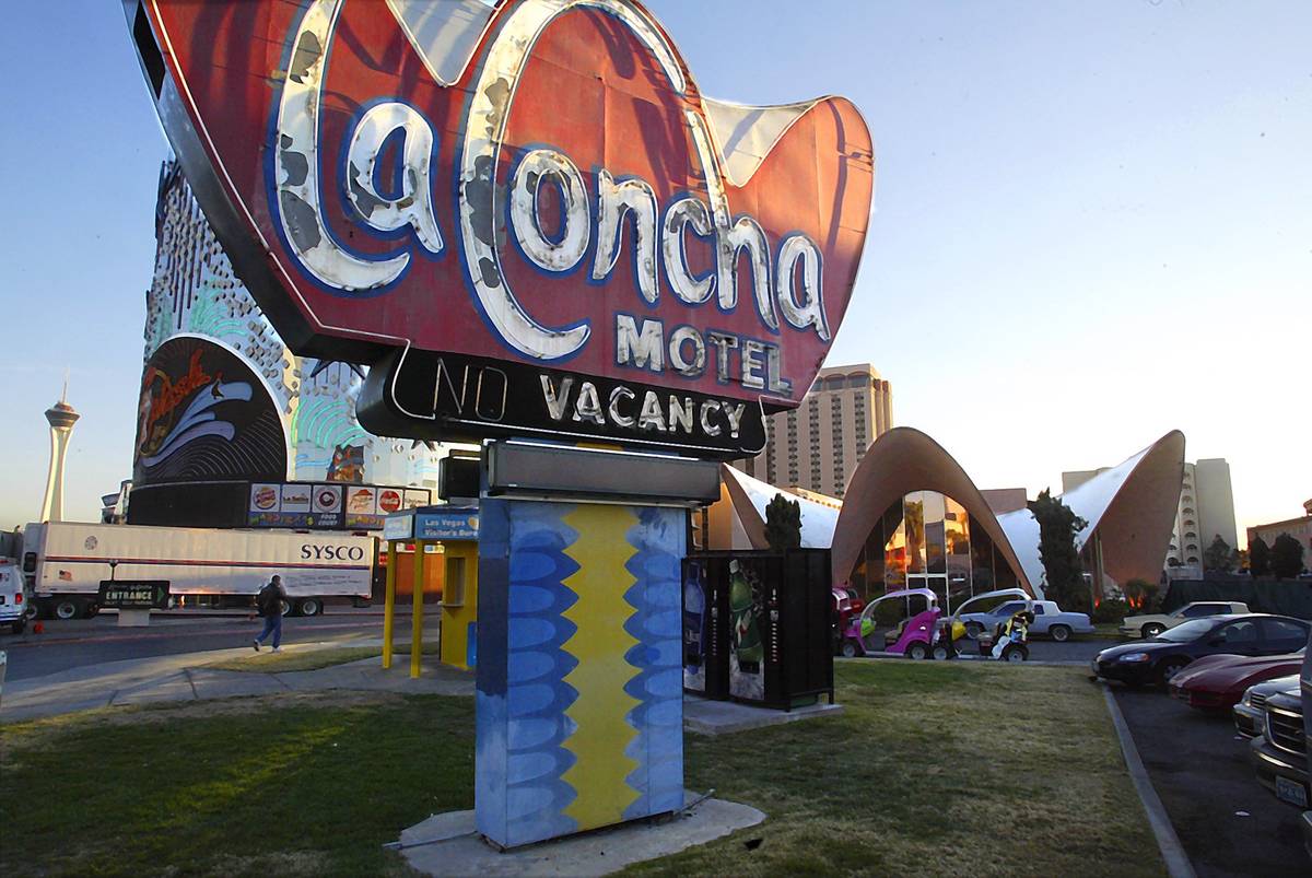 La Concha Motel is due for demolition to make way for new construction. (Gary Thompson/Las Vega ...