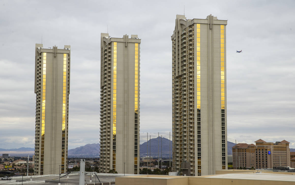 The MGM Signature trio are some of the condos about the Las Vegas Strip on Tuesday, Jan. 26, 20 ...