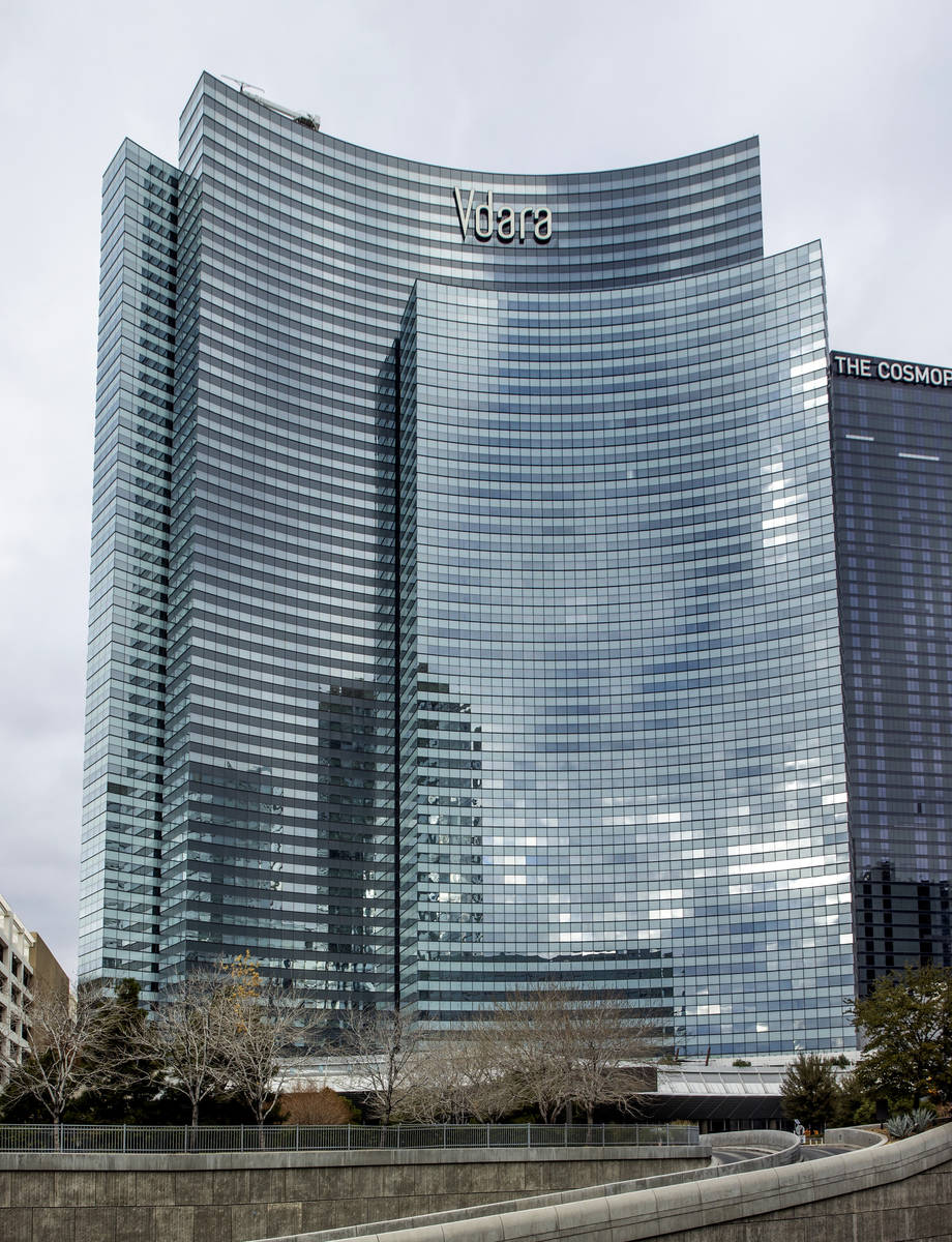 The Vdara are some of the condos about the Las Vegas Strip on Tuesday, Jan. 26, 2021, in Las Ve ...