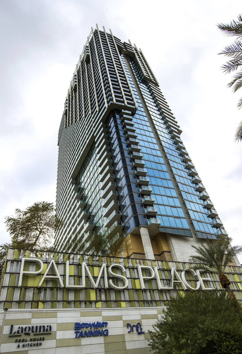 The Palms Place are some of the condos about the Las Vegas Strip on Tuesday, Jan. 26, 2021, in ...