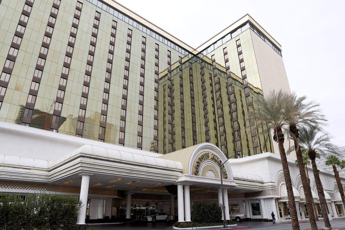 Golden Nugget in at the Fremont Street Experience in downtown Las Vegas Monday, Feb. 1, 2021. ( ...