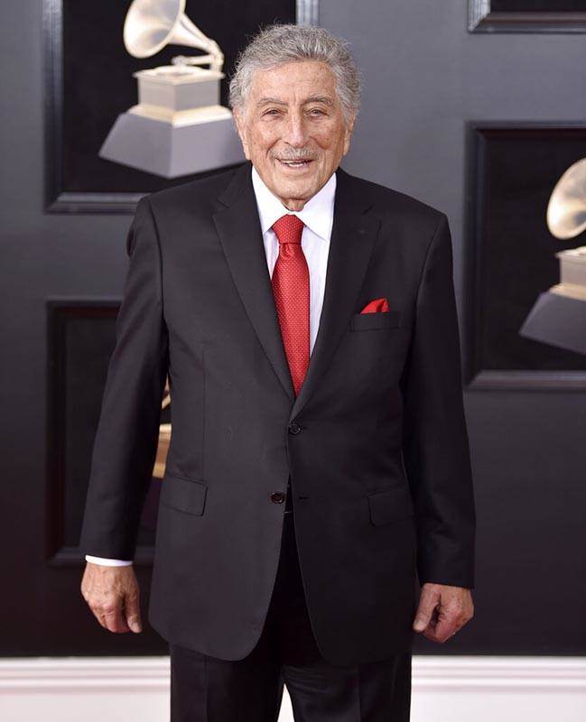 Tony Bennett arrives at the 60th annual Grammy Awards in New York on Jan. 28, 2018. Bennett has ...