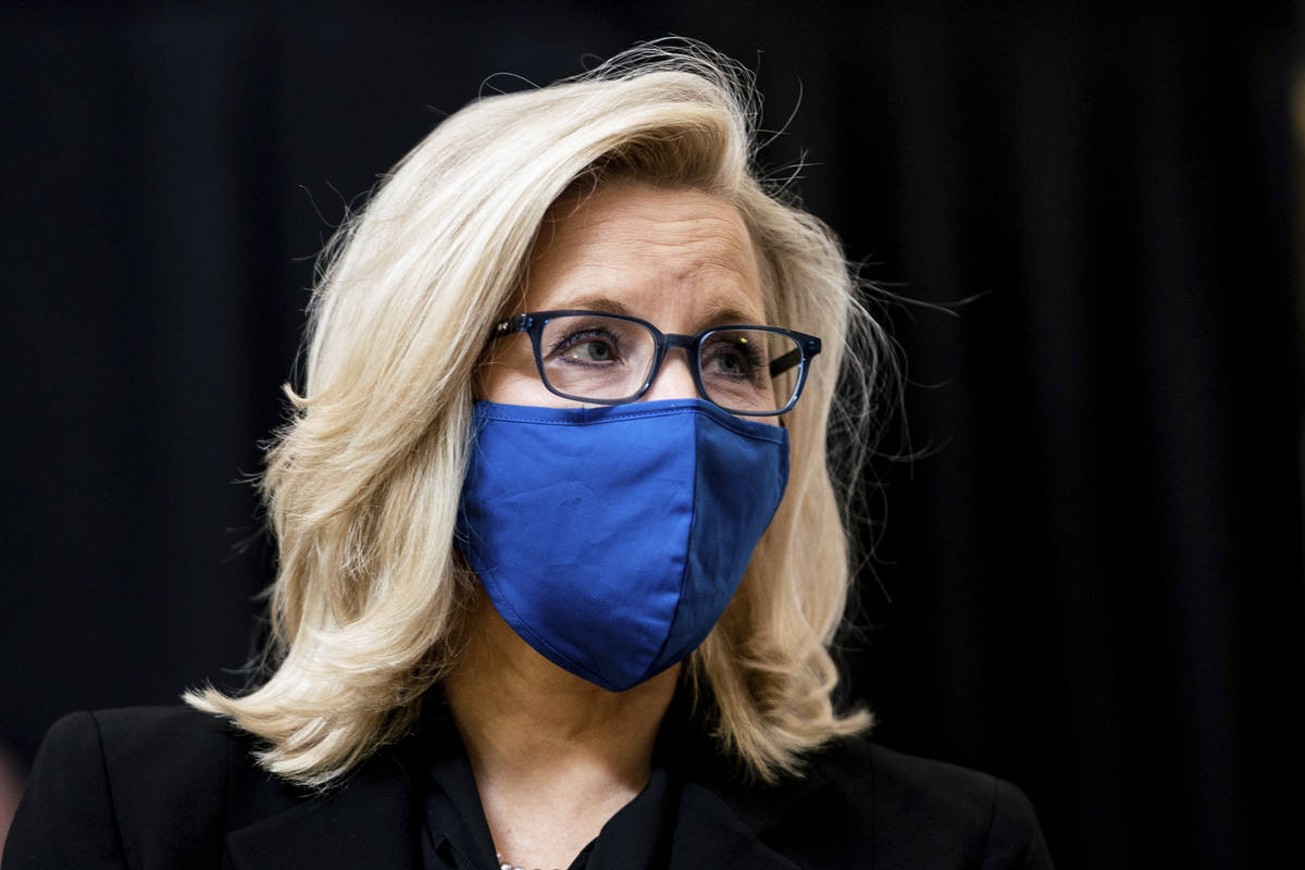 Rep. Liz Cheney, R-Wy., attends a ceremony memorializing U.S. Capitol Police officer Brian Sick ...