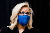 Rep. Liz Cheney, R-Wy., attends a ceremony memorializing U.S. Capitol Police officer Brian Sick ...