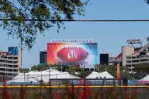 Raymond James Stadium, the site of NFL football Super Bowl LV, is shown Thursday, Jan. 28, 2021 ...