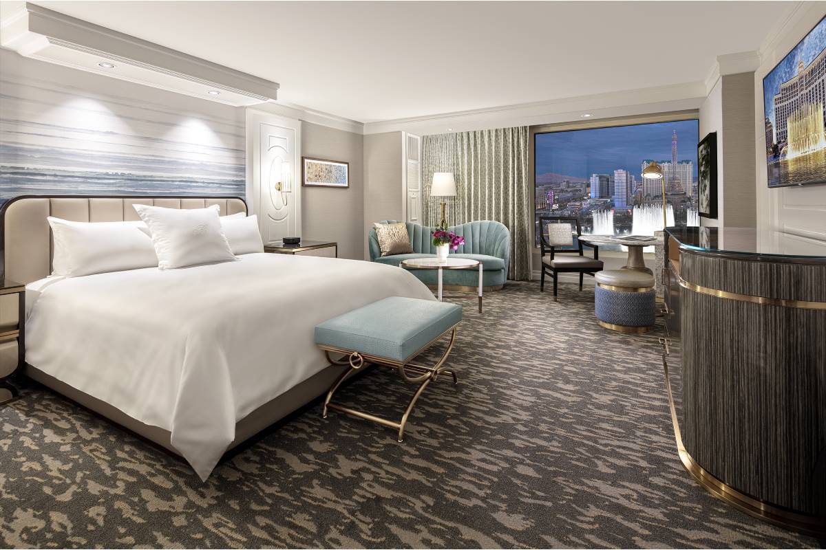 A Bellagio guest room after renovations. (Courtesy, MGM Resorts International)