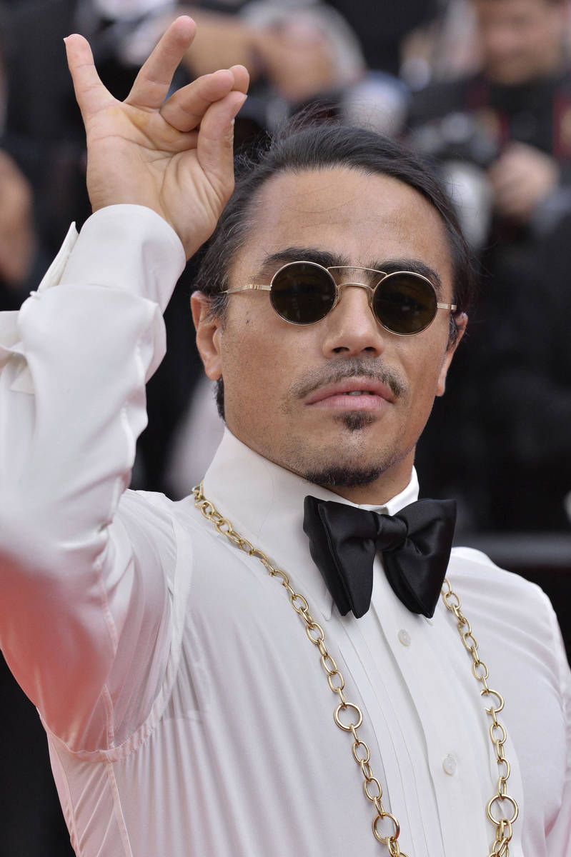Nusret Gökçe aka Salt Bae attending the premiere of The Traitor during 72nd Cannes Film Festi ...