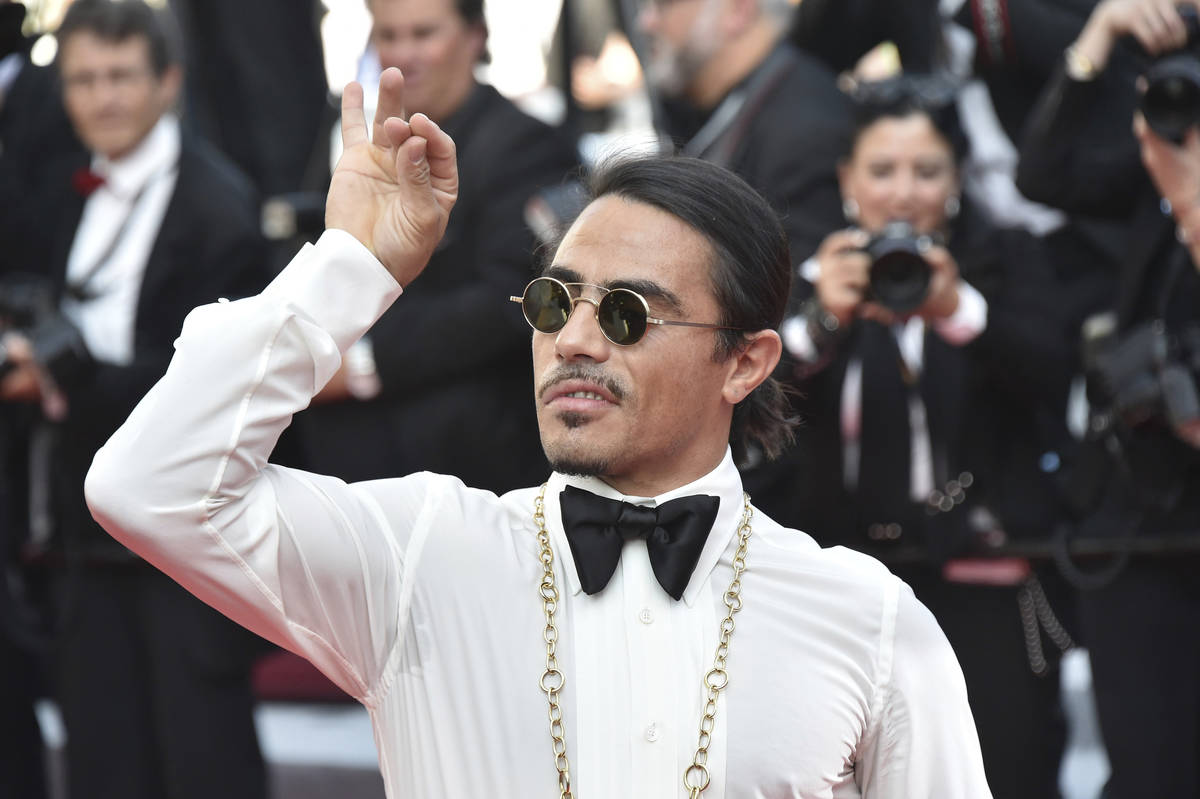 Nusret Gökçe aka Salt Bae attending the premiere of The Traitor during 72nd Cannes Film Festi ...