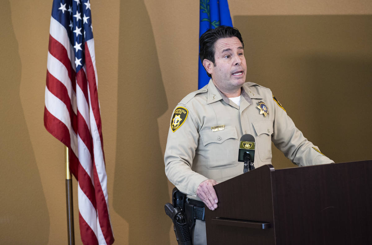 Las Vegas Metropolitan Police Assistant Sheriff Brett Zimmerman talks about the officer-involve ...