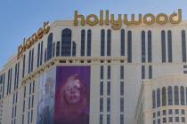 A view of Planet Hollywood along the Las Vegas Strip on Wednesday, Aug. 12, 2020. (Las Vegas Re ...