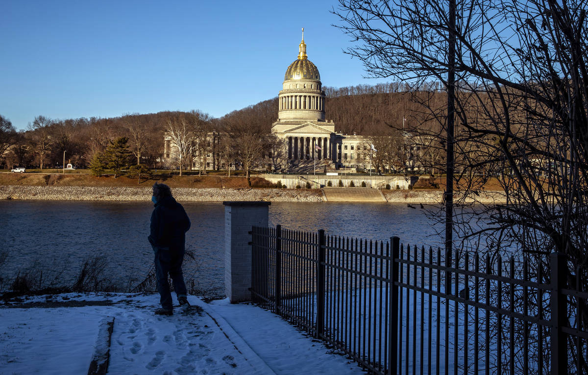 The West Virginia Capitol Building in the late-day light on Wednesday, Feb. 3, 2021, in Charles ...