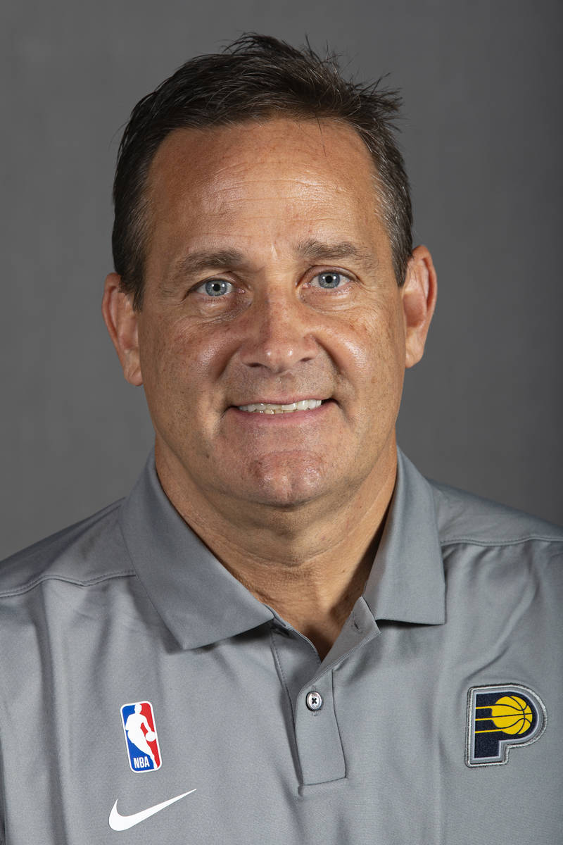Indiana Pacers assistant coach Bill Bayno poses during the NBA basketball team's media day in I ...