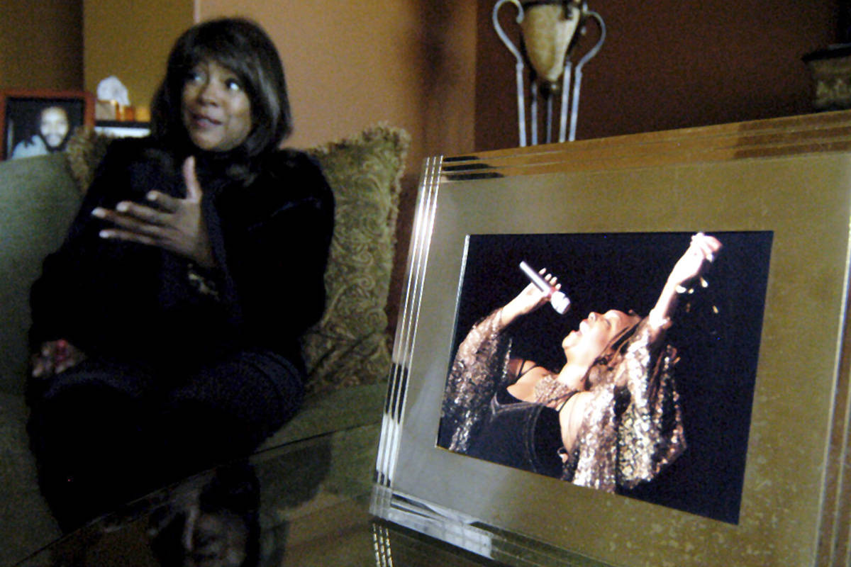 Former member of The Supremes, Mary Wilson, is seen during an interview in her Henderson home o ...