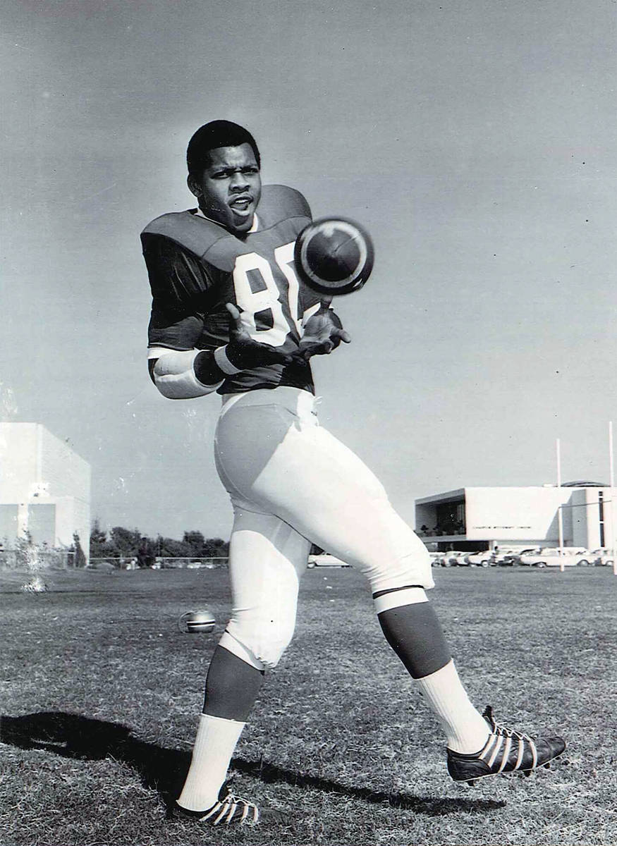 Wide receiver Nate Hawkins played at UNLV from 1968 to 1971. He died Jan. 31. Photo courtesy of ...