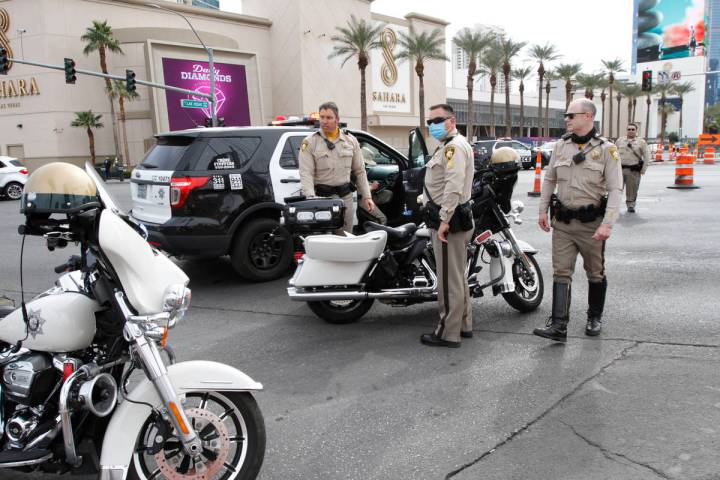 Las Vegas police investigate a fatal accident near Sahara Avenue and Las Vegas Boulevard South ...
