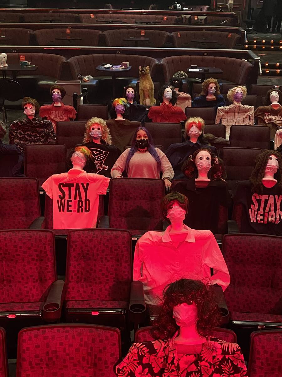 Christina Balonek, aka Tape Face sidekick Phyllis Vanillis, is shown at Harrah's Showroom is sh ...