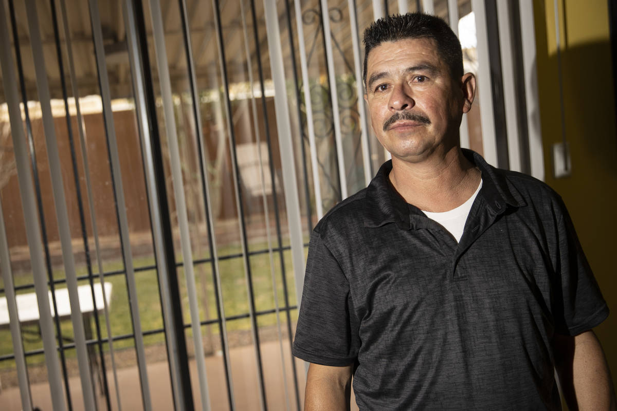 Rogelio Rodriguez at his home in Las Vegas on Saturday, Feb. 13, 2021. Rodriguez found a woman' ...
