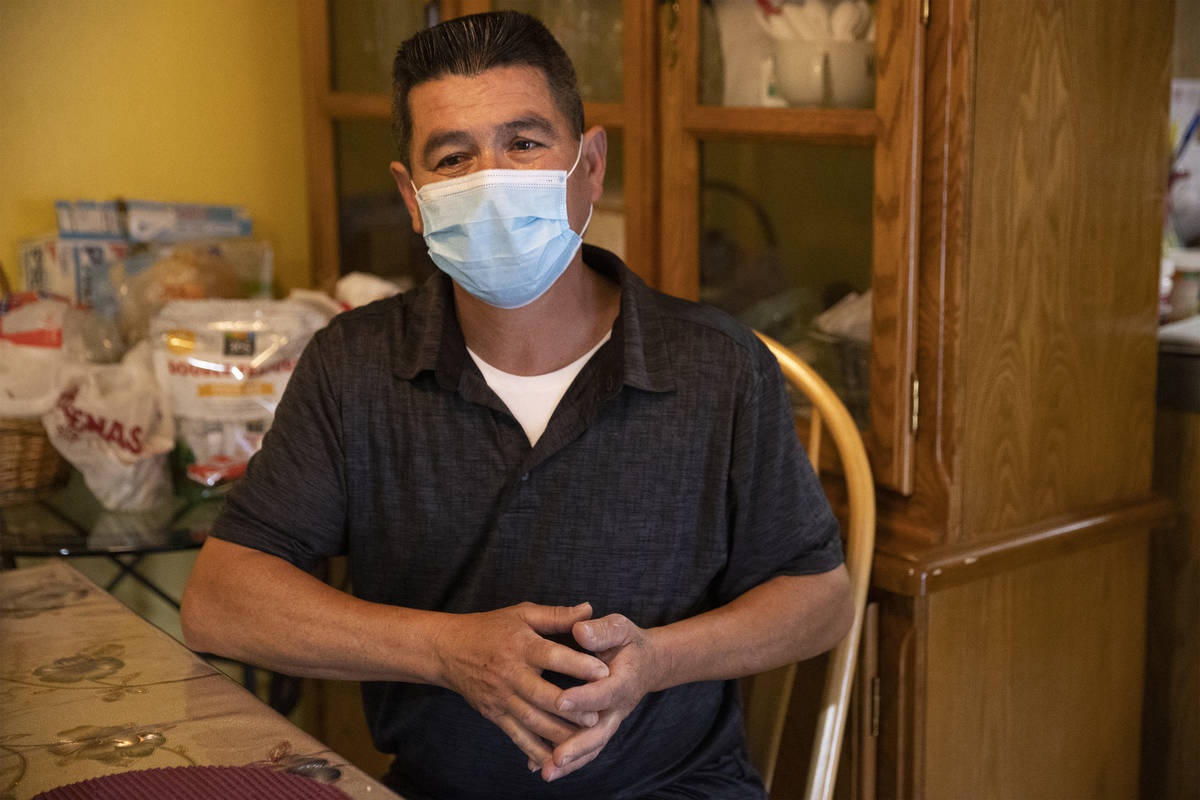 Rogelio Rodriguez at his home in Las Vegas on Saturday, Feb. 13, 2021. Rodriguez found a woman' ...