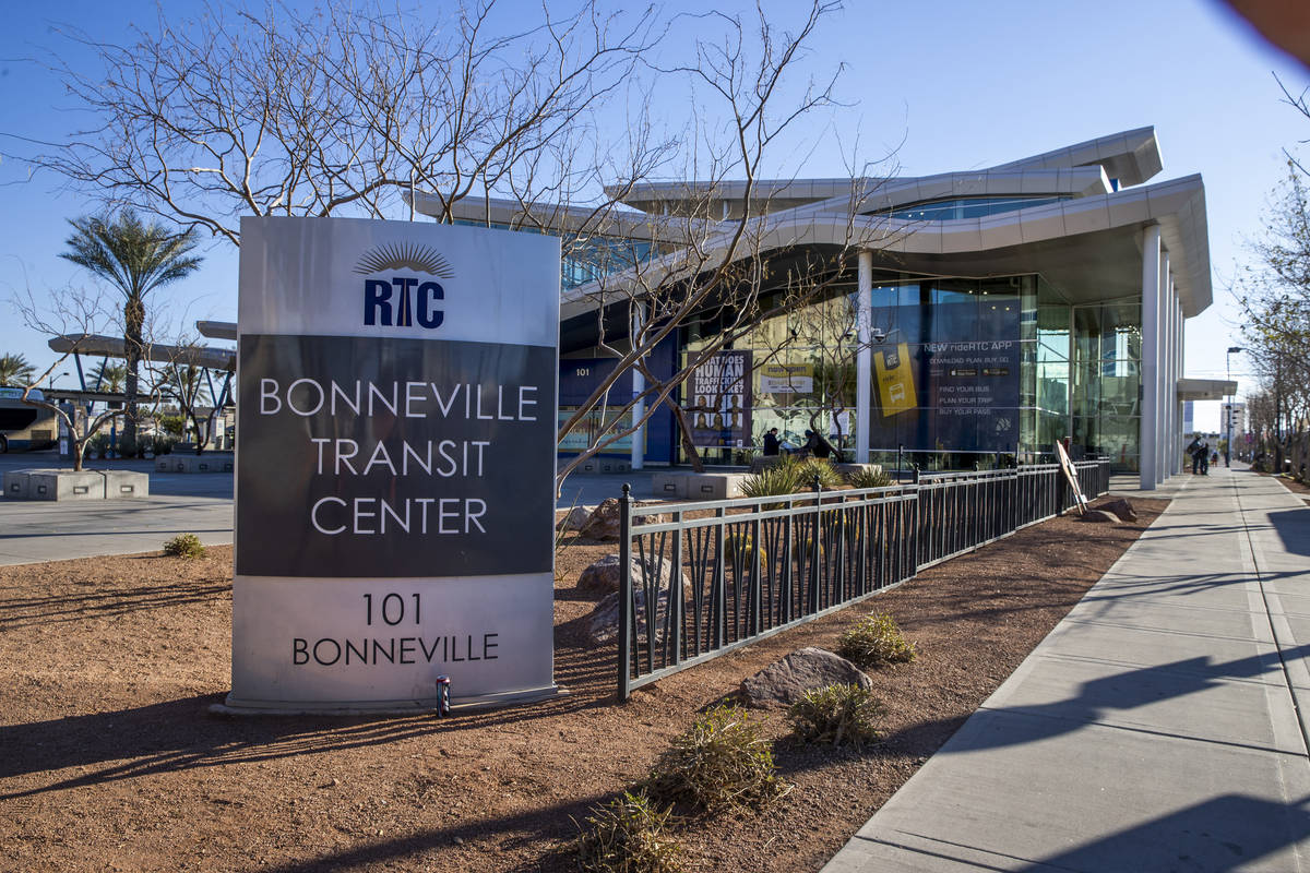 The Bonneville Transit Center operated by the Regional Transportation Commission on Friday, Feb ...