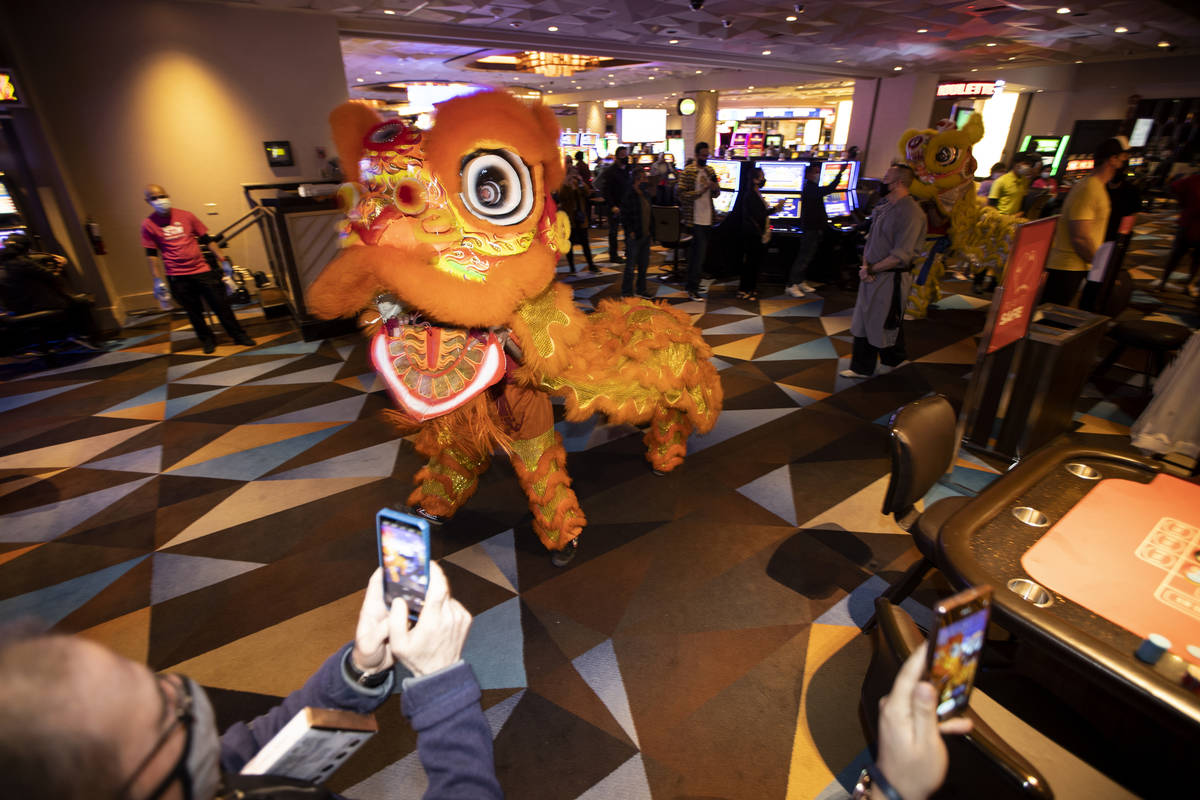 The Lohan School of Shaolin performs the Chinese Lion dance in celebration of the Lunar New Yea ...